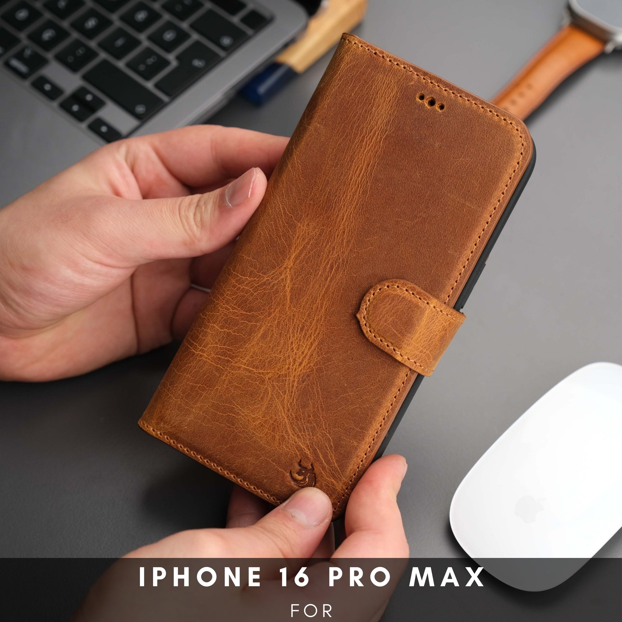 Casper iPhone 16 Pro Max Wallet Case Leather MagSafe - TORONATA - 