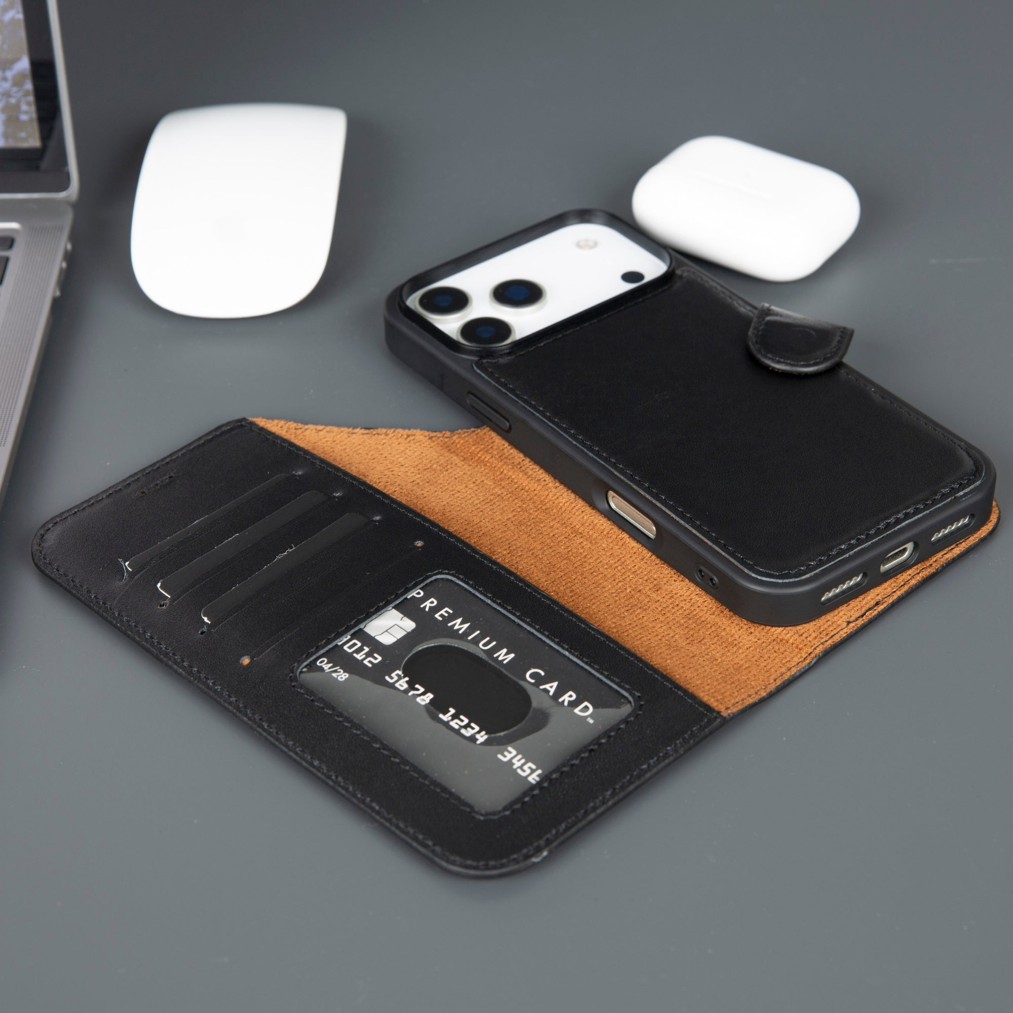 casper iphone 17 pro max leather wallet case 