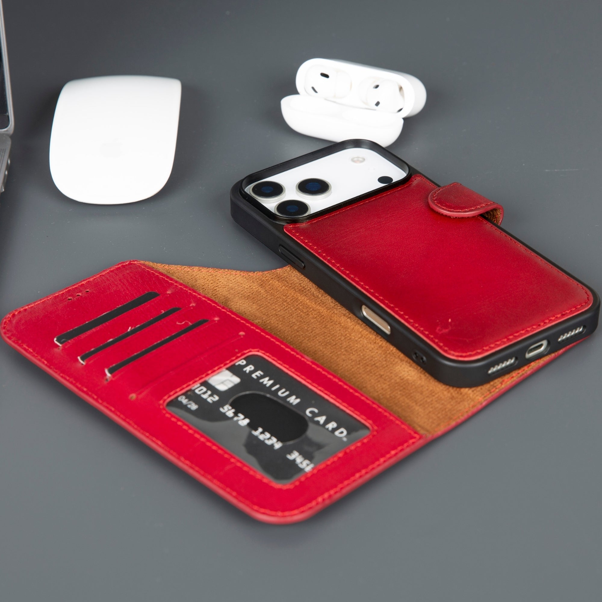casper iphone 17 pro max leather wallet case 