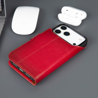 casper iphone 17 pro max leather wallet case 