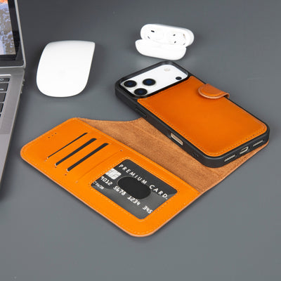 casper iphone 17 pro max leather wallet case 