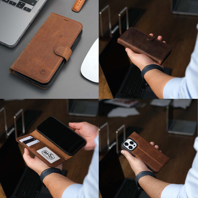 Casper Leather iPhone 14 Plus Wallet Case | MagSafe - TORONATA - 