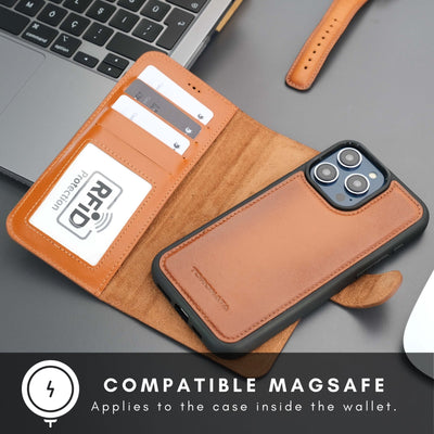 Casper Leather iPhone 14 Plus Wallet Case | MagSafe - TORONATA - 