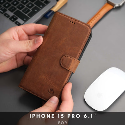 Casper Leather iPhone 15 Pro Wallet Case | MagSafe - TORONATA - 