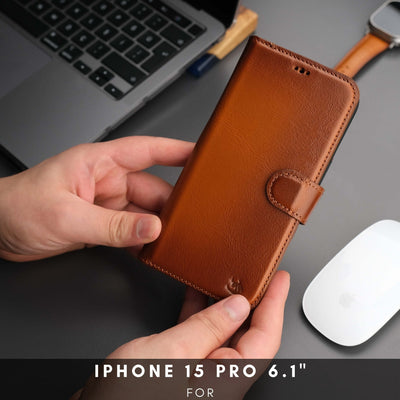 Casper Leather iPhone 15 Pro Wallet Case | MagSafe - TORONATA - 