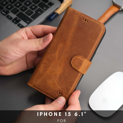Casper Leather iPhone 15 Wallet Case | MagSafe - TORONATA - 