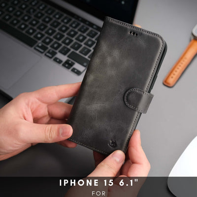 Casper Leather iPhone 15 Wallet Case | MagSafe - TORONATA - 