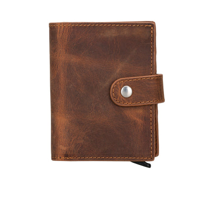 douglas leather pop-up cardholder with compatible apple airtag - toronata - 