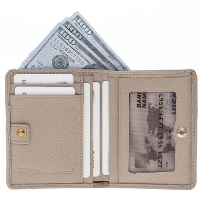 Fabio Leather Men's Wallet with Zipper - TORONATA - color_ Gray