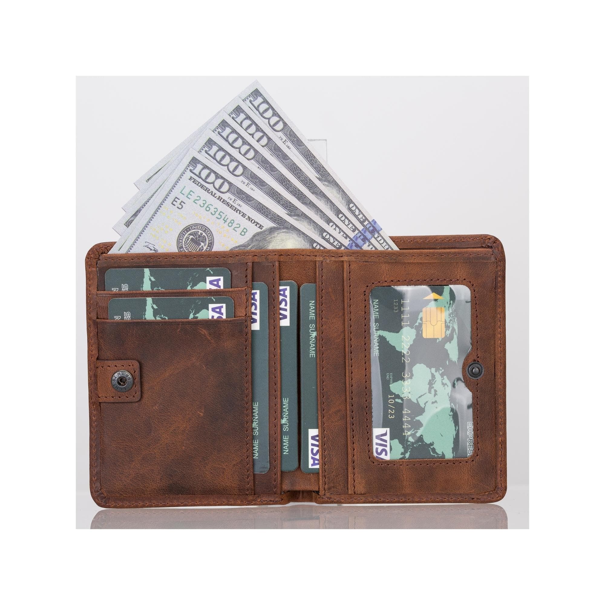 Fabio Leather Men's Wallet with Zipper - TORONATA - color_ Tan