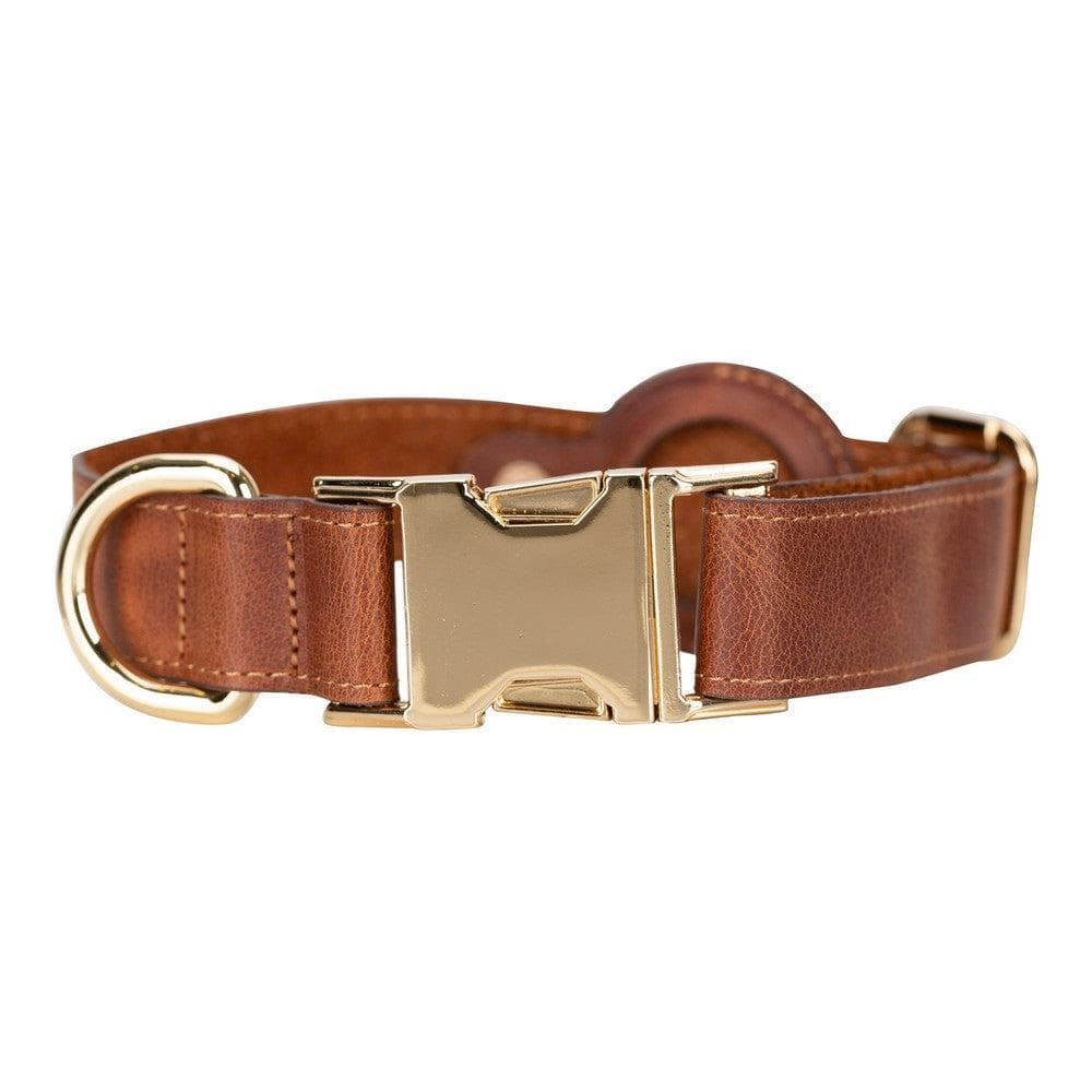 Pet Leather Collar with Apple AirTag Compatible Slot - TORONATA - color_