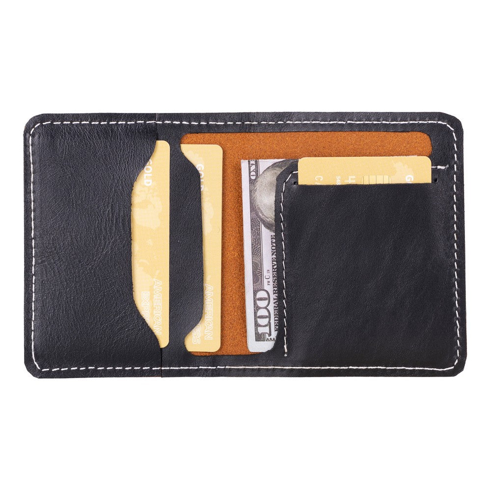 Versatile Leather Card Holder - TORONATA - color_ Black