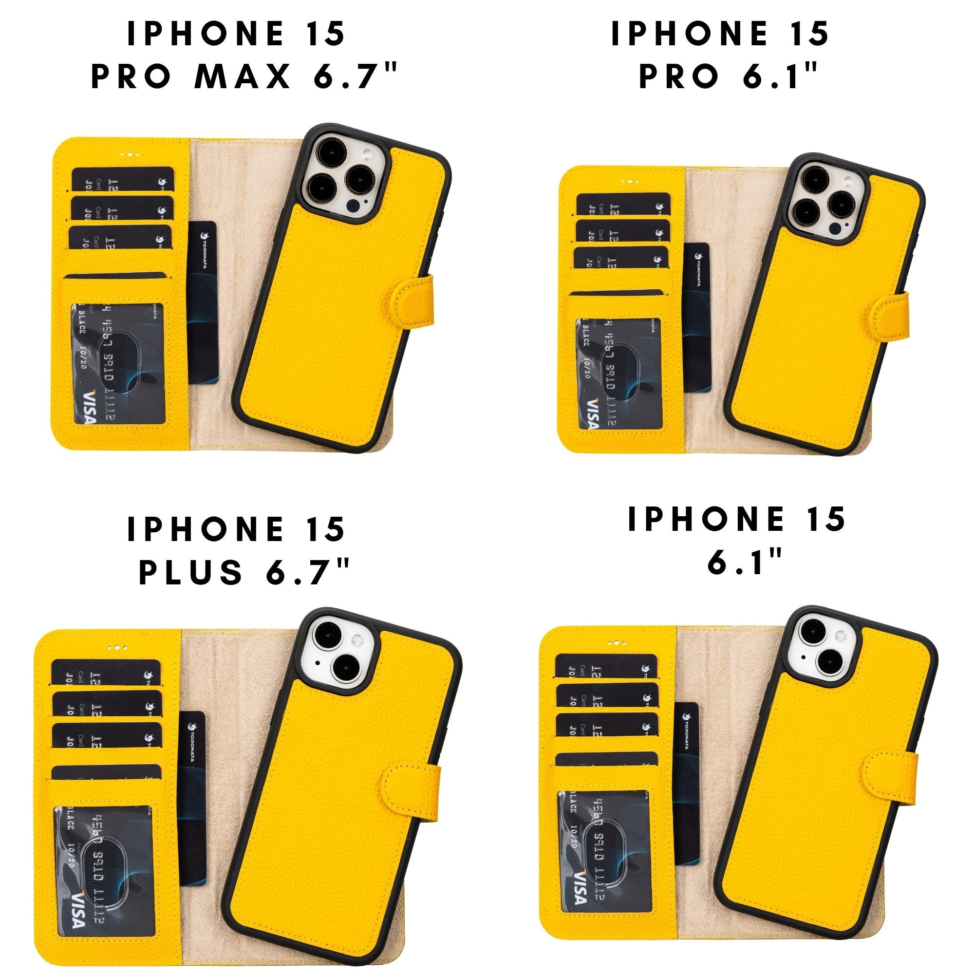 casper leather iphone 15 series wallet case - toronata - 