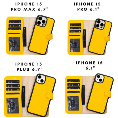 casper leather iphone 15 series wallet case - toronata - 