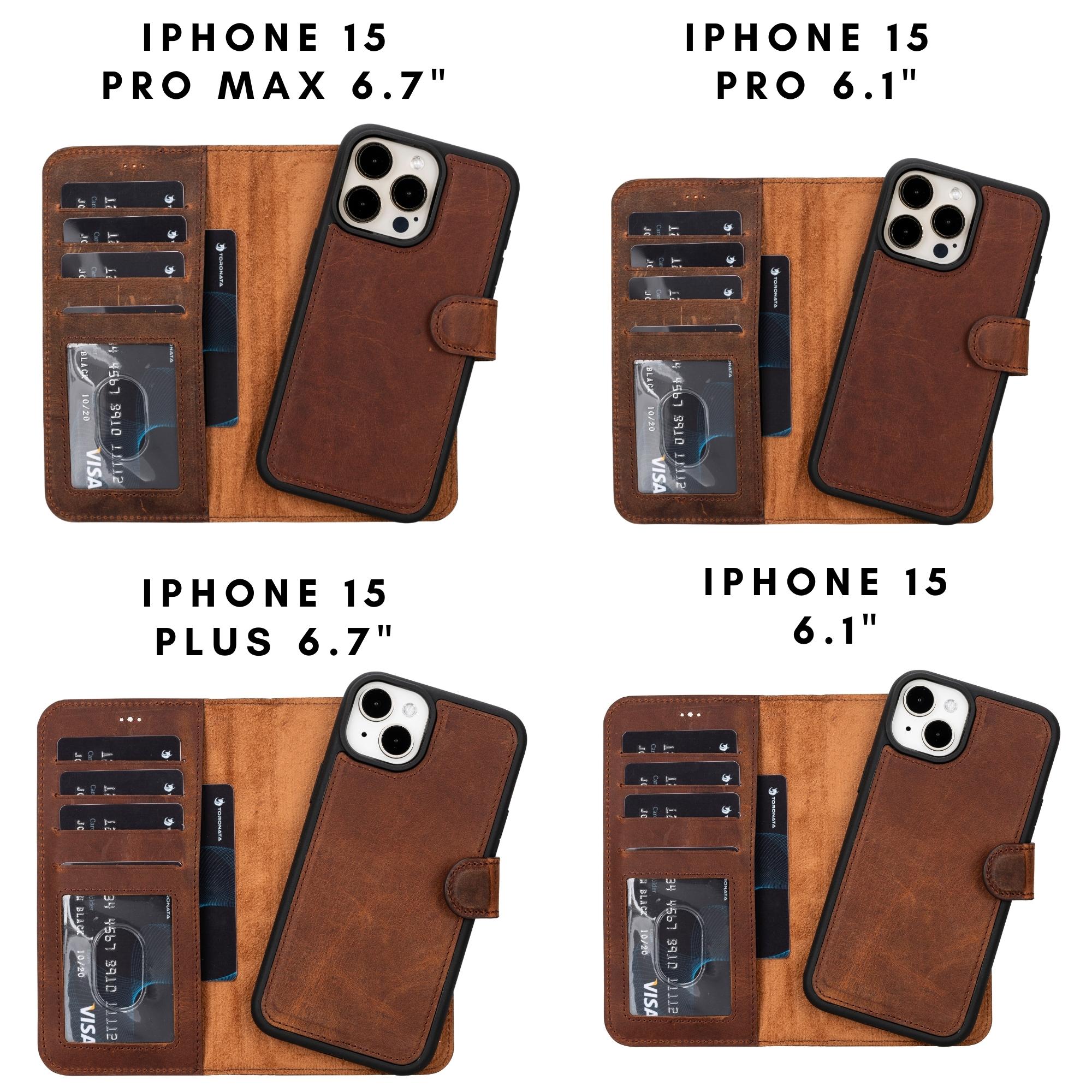 PrestigeLeather Card Wallet Case for iPhone 15 Series