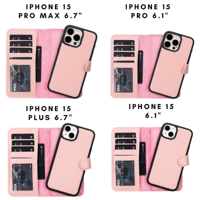 casper leather iphone 15 series wallet case - toronata - 