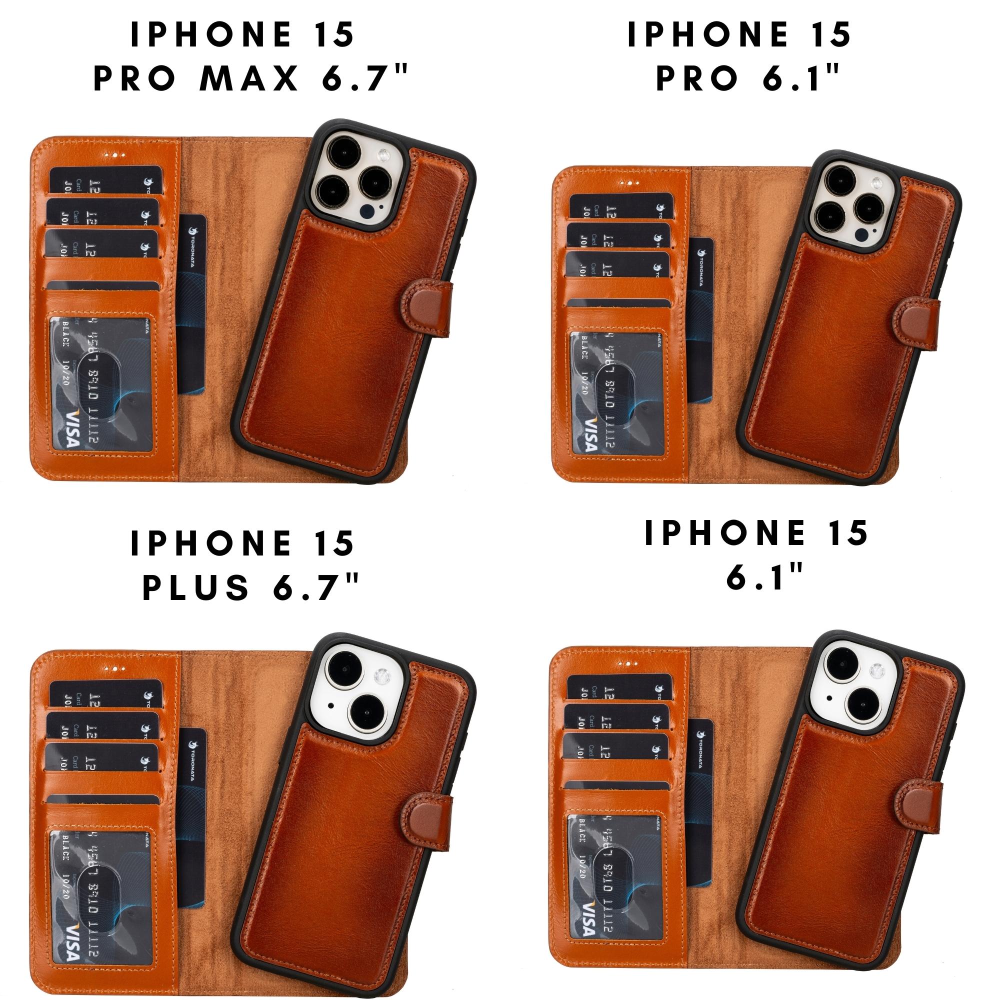 casper leather iphone 15 series wallet case - toronata - 