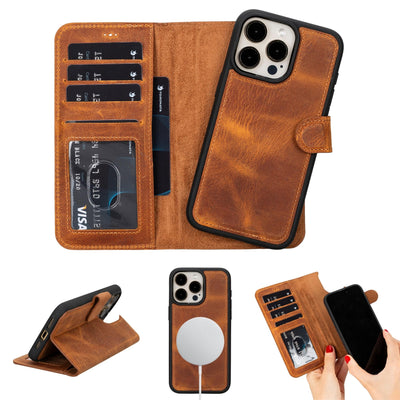 casper leather iphone 15 series wallet case - toronata - 