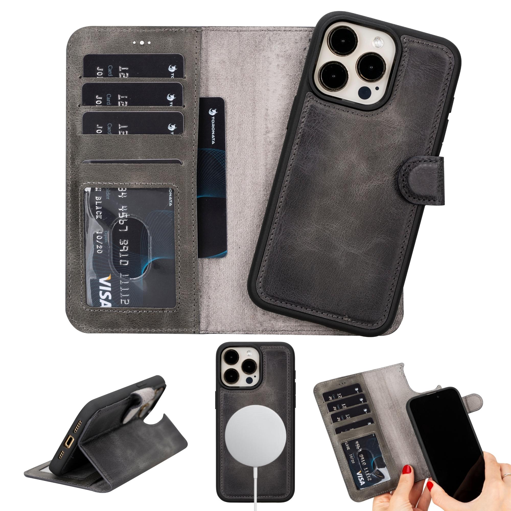 casper leather iphone 15 series wallet case - toronata - 