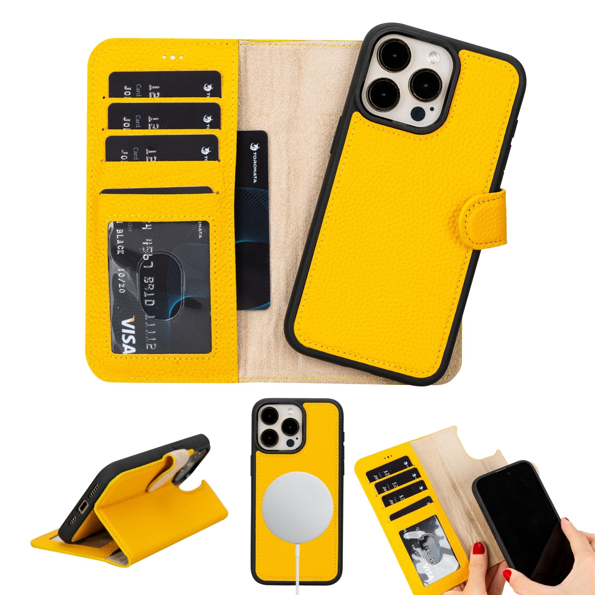 casper leather iphone 15 series wallet case - toronata - 
