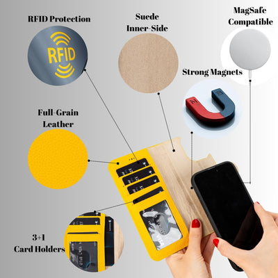 casper leather iphone 15 series wallet case - toronata - 