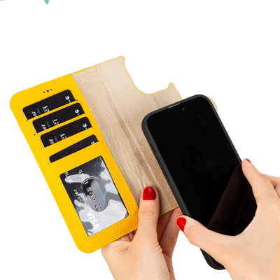 casper leather iphone 15 series wallet case - toronata - 