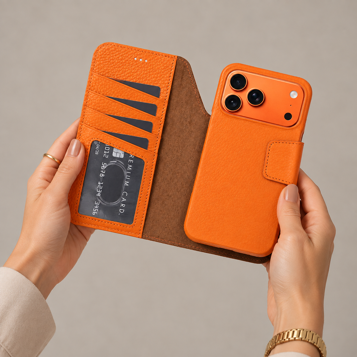 Brea iPhone 18 Pro Leather Wallet Case | TORONATA 