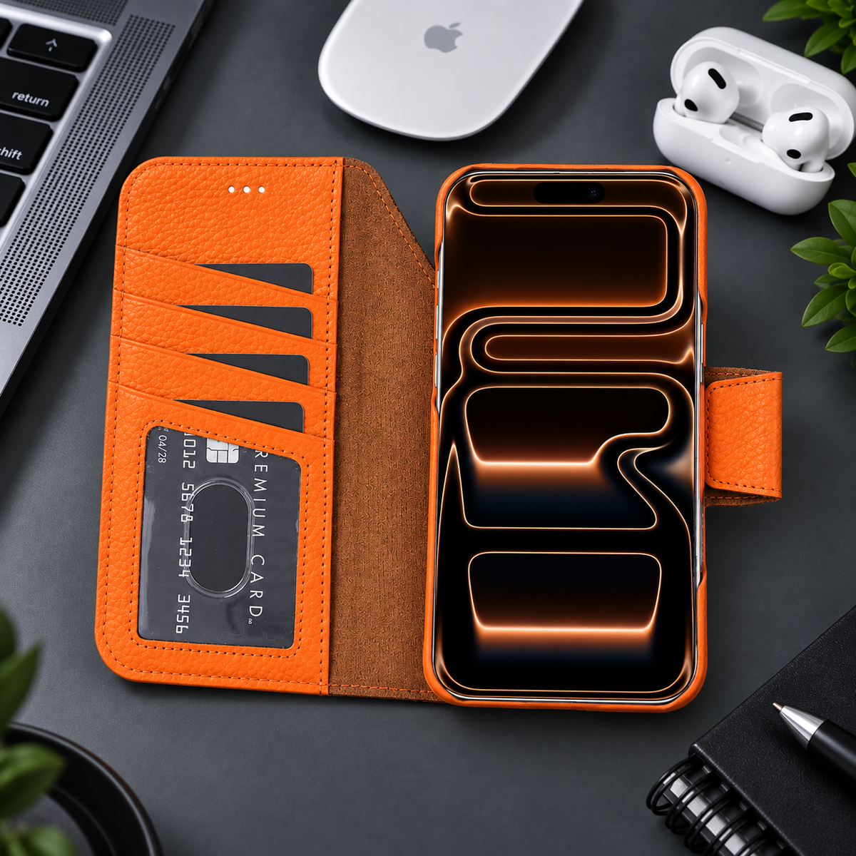 Brea iPhone 18 Pro Leather Wallet Case | TORONATA 