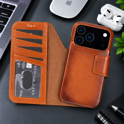 Brea iPhone 18 Pro Leather Wallet Case TORONATA 
