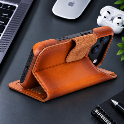 Brea iPhone 18 Pro Leather Wallet Case TORONATA 