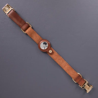 Charlotte Handcrafted Calfskin Leather Dog Collar - Compatible with AirTag 