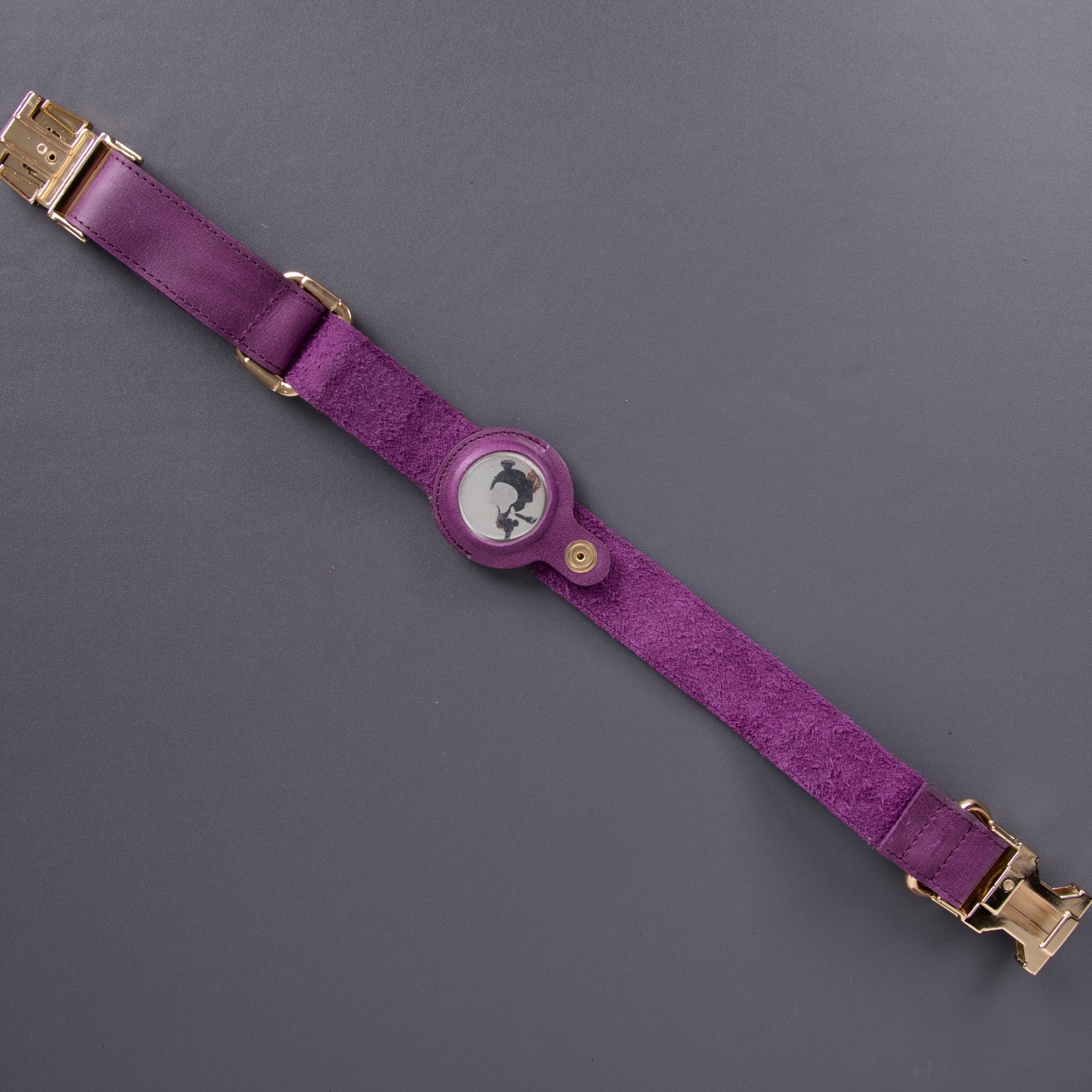 Charlotte Handcrafted Calfskin Leather Dog Collar - Compatible with AirTag 
