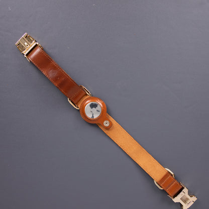 Charlotte Handcrafted Calfskin Leather Dog Collar - Compatible with AirTag 