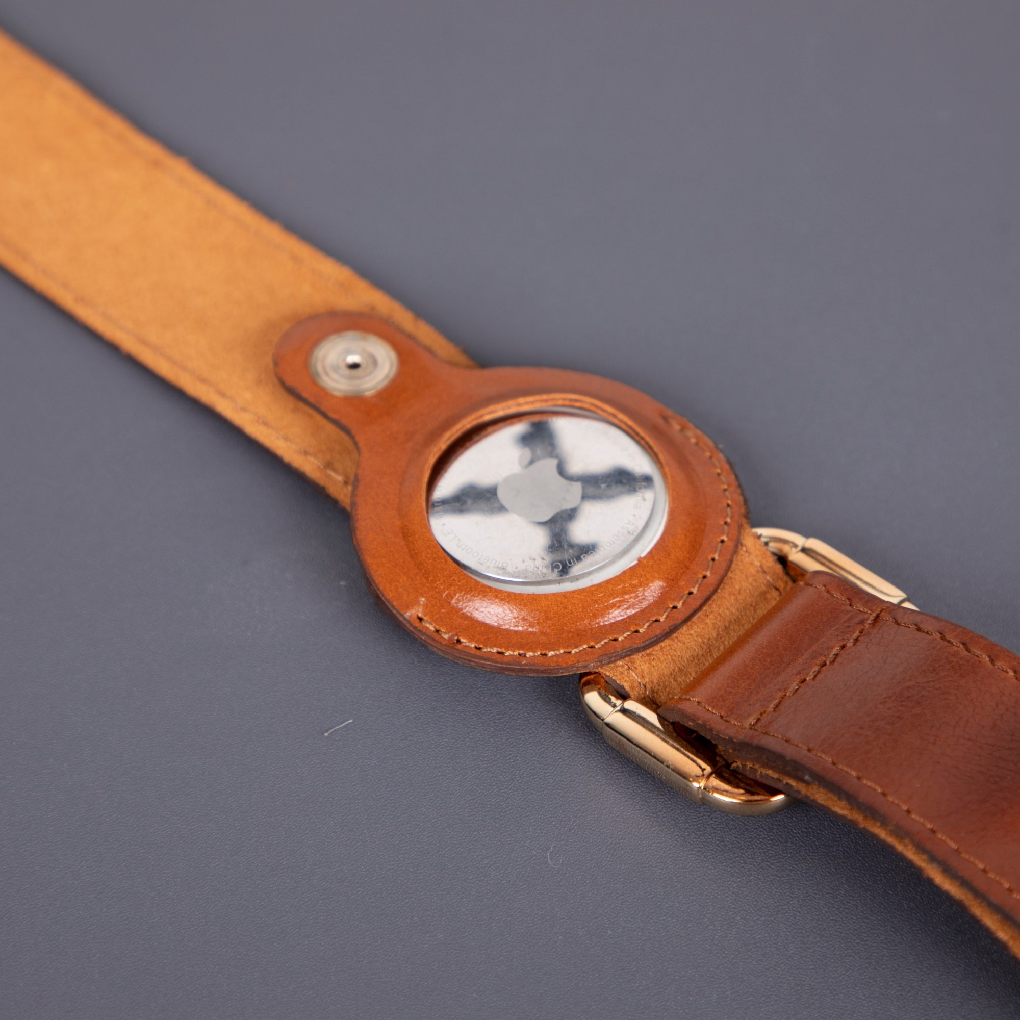 Charlotte Handcrafted Calfskin Leather Dog Collar - Compatible with AirTag 