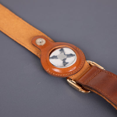 Charlotte Handcrafted Calfskin Leather Dog Collar - Compatible with AirTag 