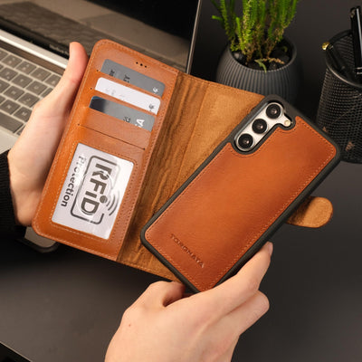 Leather Samsung Galaxy S25 Plus Wallet Case | BuffaloTORONATA - 