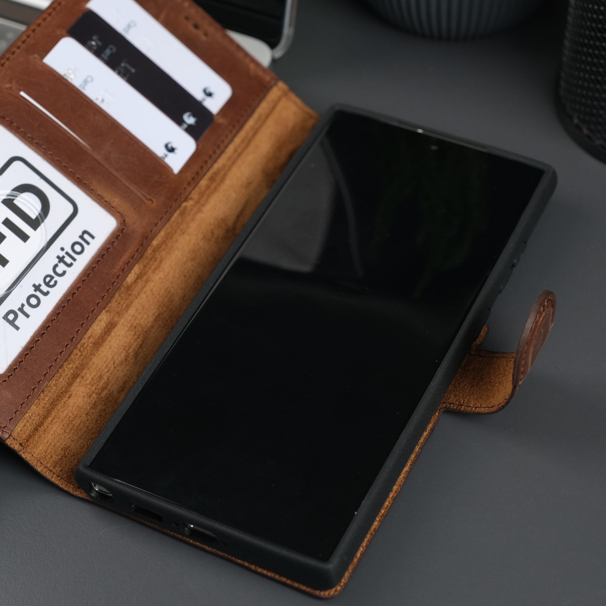 Leather Samsung Galaxy S25 Ultra Wallet Case 