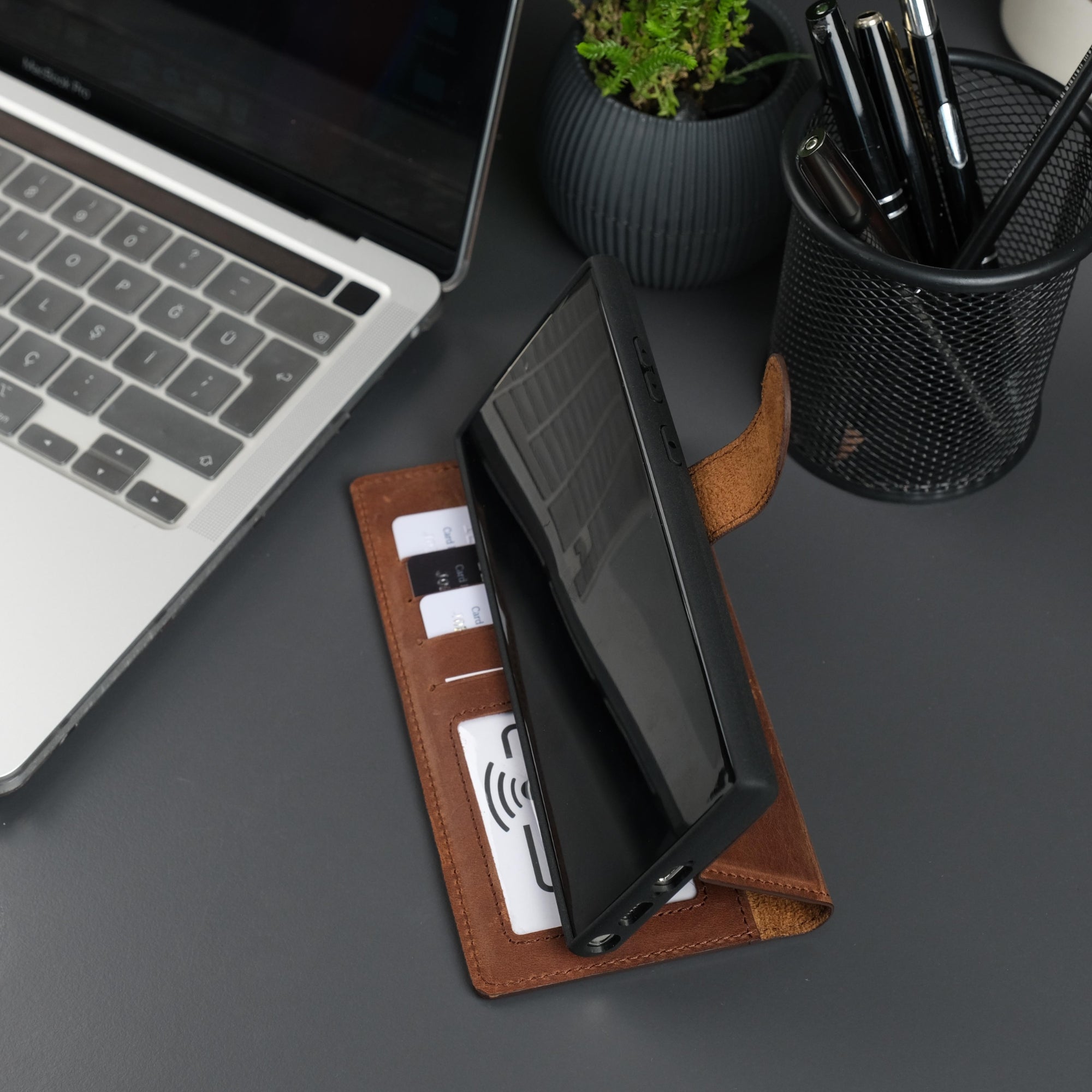 Leather Samsung Galaxy S25 Ultra Wallet Case 