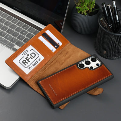 Leather Samsung Galaxy S25 Ultra Wallet Case | BuffaloTORONATA - 