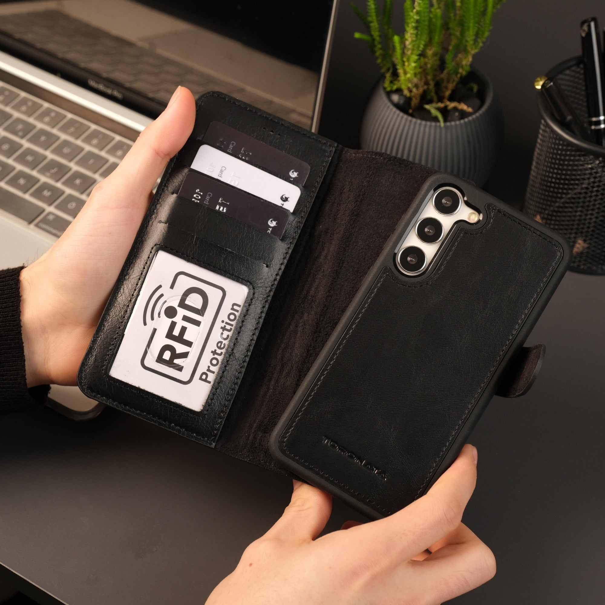Leather Samsung Galaxy S25 Wallet Case | BuffaloTORONATA - 