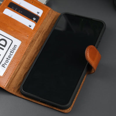 Leather Samsung Galaxy S25 Wallet Case | BuffaloTORONATA - 