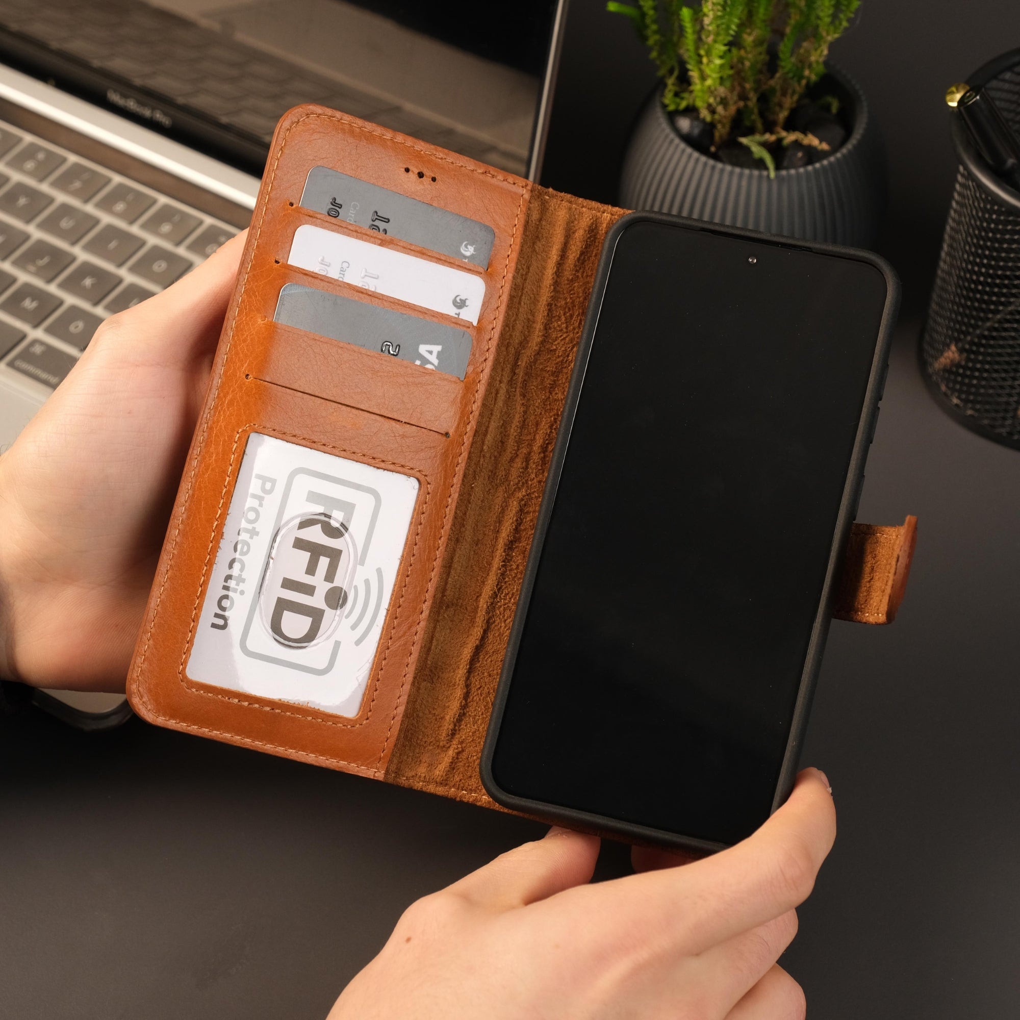 Leather Samsung Galaxy S25 Wallet Case | BuffaloTORONATA - 