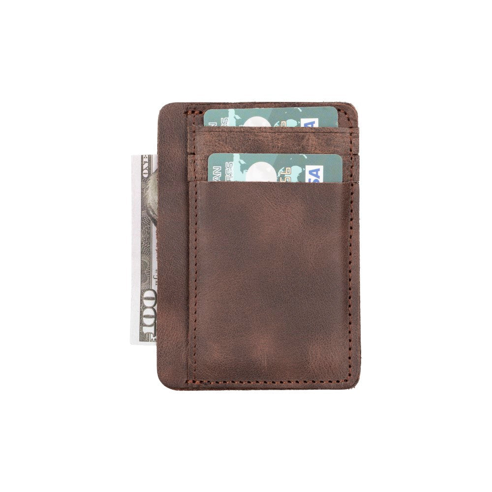 Parma Leather Card Holder - TORONATA - color_ Saddle Brown