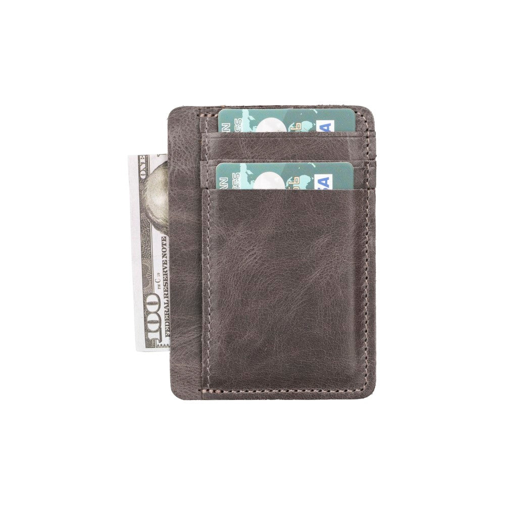 Parma Leather Card Holder - TORONATA - color_ Gray