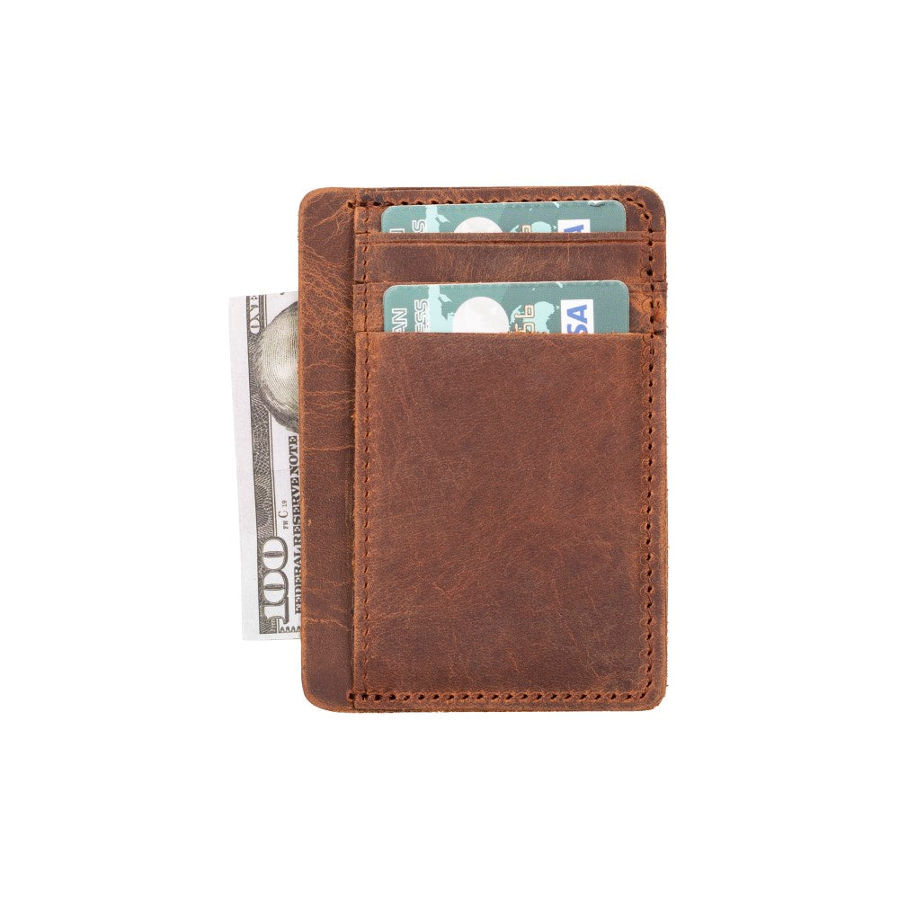Parma Leather Card Holder - TORONATA - color_ Dark Brown