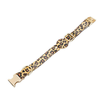 Pet Leather Collar with Apple AirTag Compatible Slot - TORONATA - color_ Peach Puff