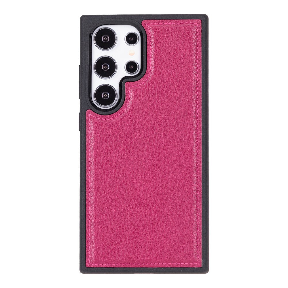 Flex Cover Samsung Galaxy S24 Ultra Leather Case - TORONATA - color_ Dark Red