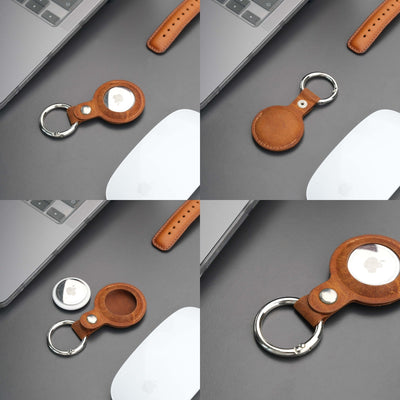 saratoga leather airtag holder - toronata - 