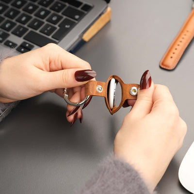 saratoga leather airtag holder - toronata - 