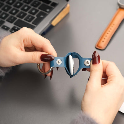 saratoga leather airtag holder - toronata - 